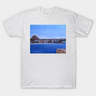 Montgo, The paradoor Hotel, and Arenal Beach, Javea Spain. T-Shirt